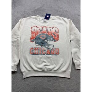 Champion Chicago Bears Mens M Crewneck Sweatshirt White NFL Graphic Pullover
